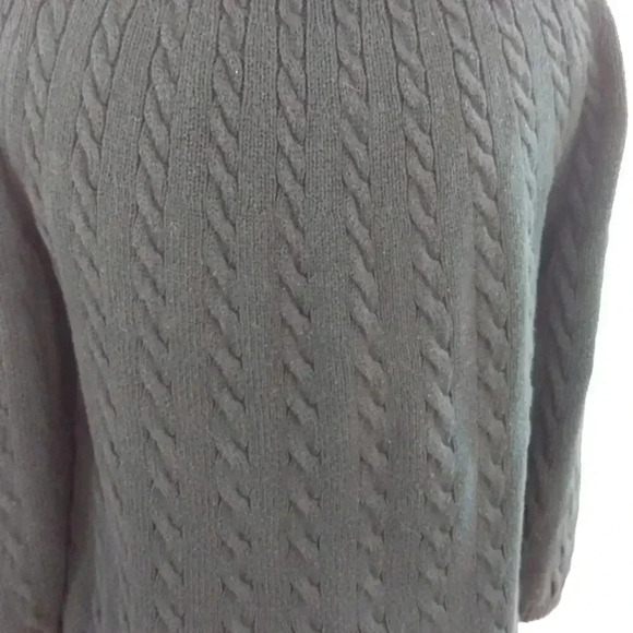 Talbots Dark Green Cable Knit Sweater Women's Small - Picture 7 of 12